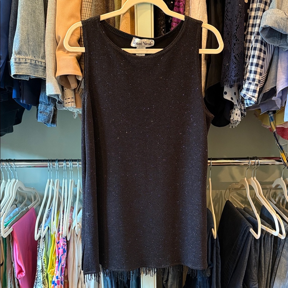 Ronni Nicole Black Sleeveless Tank Top